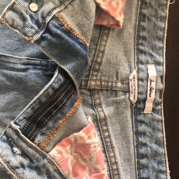 NWOT SAM ELDEMAN Stiletto High Rise Denim Short - Picture 4 of 6